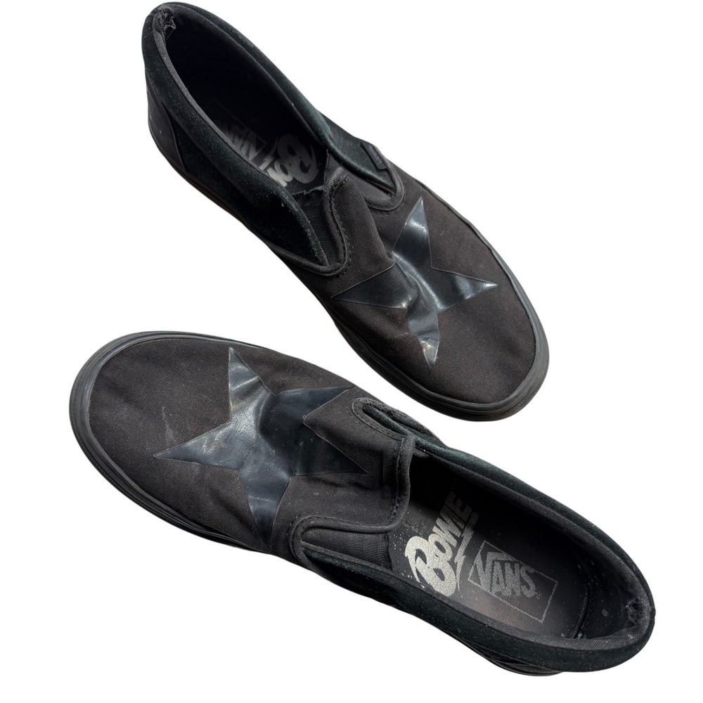 Vans x David Bowie Blackstar Classic Slip-On Black Shoes VN0A38F7VLZ Mens 9